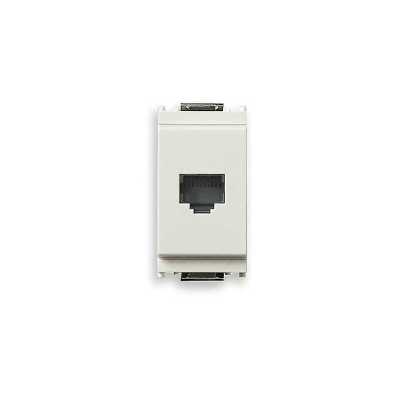 Idea Connector, RJ12 Phone Jack 6-Position/6-Conductor, Screw Terminals, White
