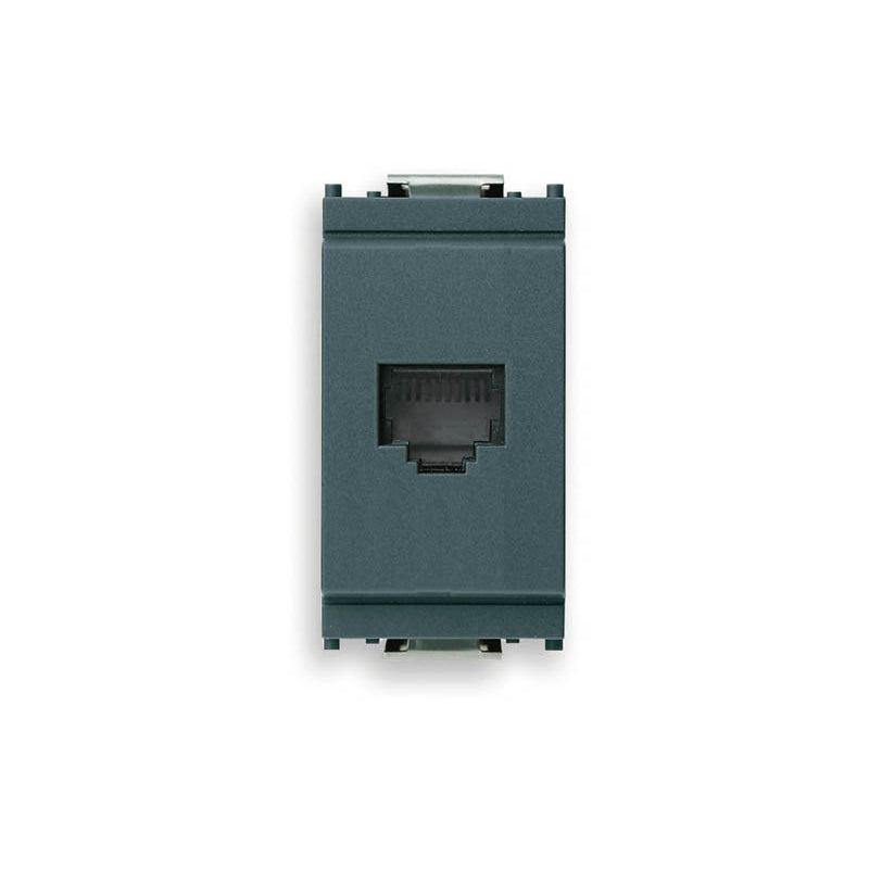 Idea Connector, RJ12 Phone Jack 6-Position/6-Conductor, Screw Terminals, Grey
