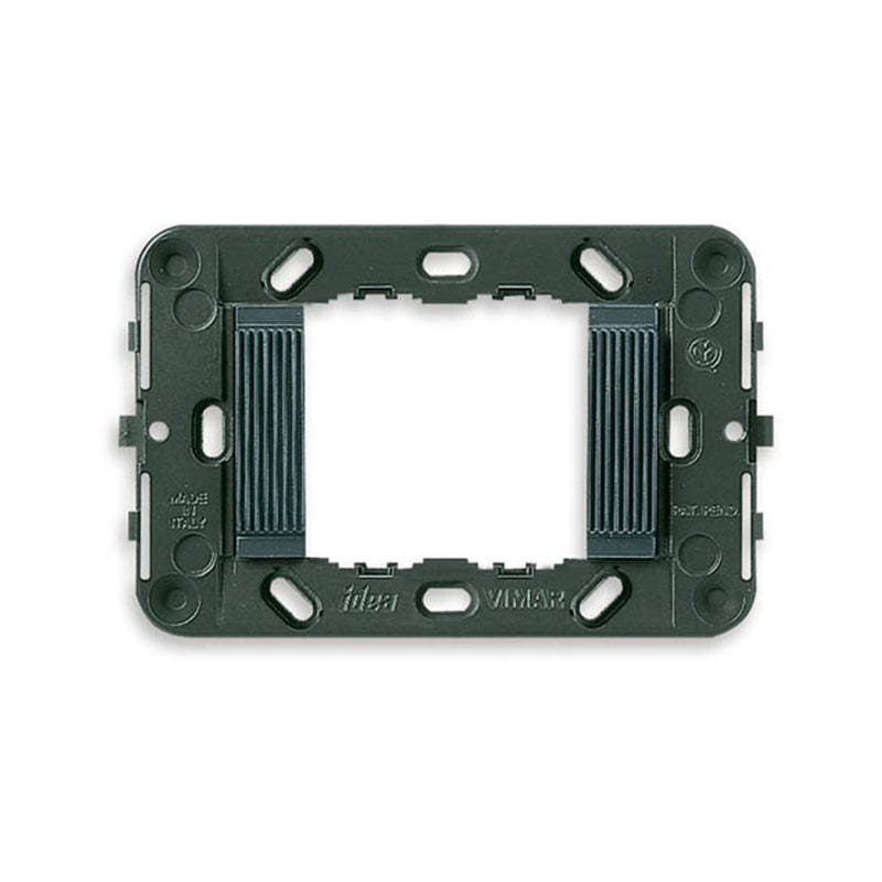 Idea Mounting Frame with Grooved Front 2 Modules, Grey, No Screws