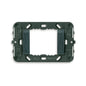 Idea Mounting Frame with Grooved Front 2 Modules, Grey, No Screws