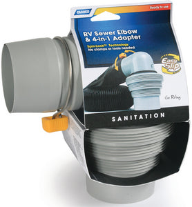 EASY SLIP™ SEWER ELBOW & 4-IN-1 ADAPTER (CAMCO)