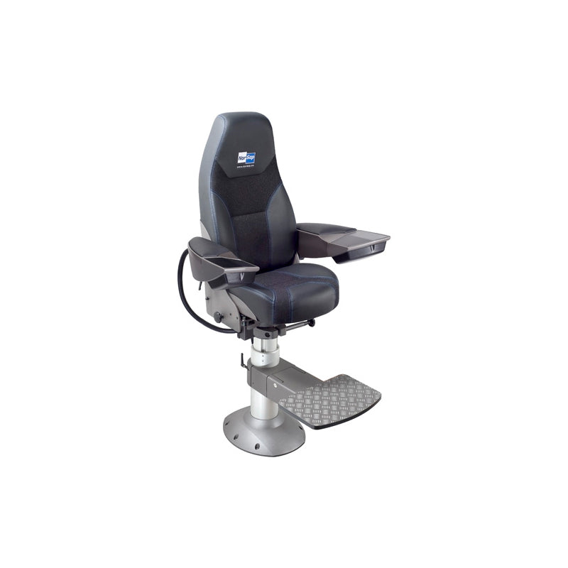 Norsap 1700 Chair,Large Armrests,Seat Ht 665-800mm Gas Dampened Adj Column, Flange Base, Charcoal
