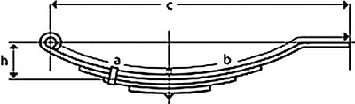 SLIPPER SPRING - FLAT END (TRAILER PARTS)
