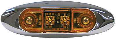 PIRANHA® LED CLEARANCE LIGHT with CHROME BEZEL (ANDERSON MARINE)