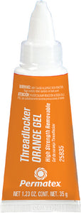 HIGH STRENGTH REMOVABLE THREADLOCKER ORANGE GEL (PERMATEX)