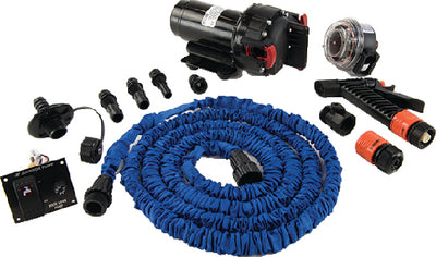 AQUA JET™ WASH DOWN 5.2 GPM PUMP KIT W/ BLUE COLLAPSIBLE HOSE (JOHNSON PUMP)