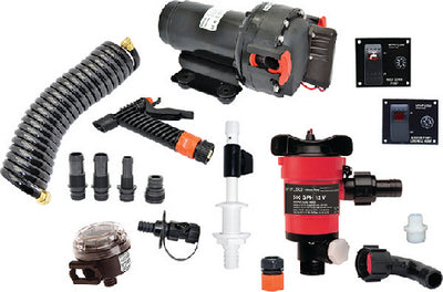 AQUA JET™ WASH DOWN 5.2 GPM/ 500 GPH LIVEWELL PUMP KIT  (JOHNSON PUMP)