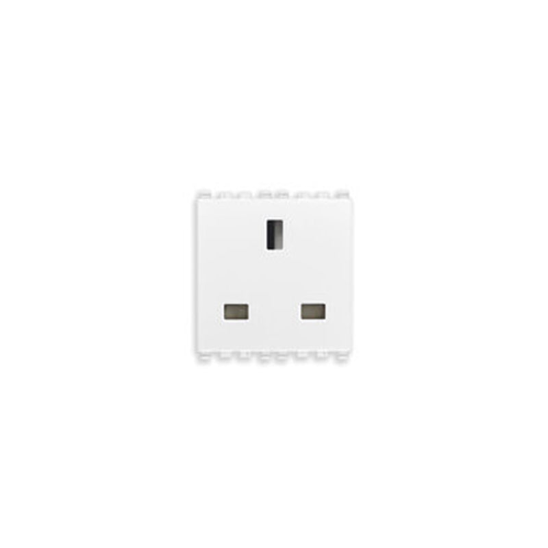 Eikon British Outlet, 2P+E, 13A-250V, SICURY 2M, White,