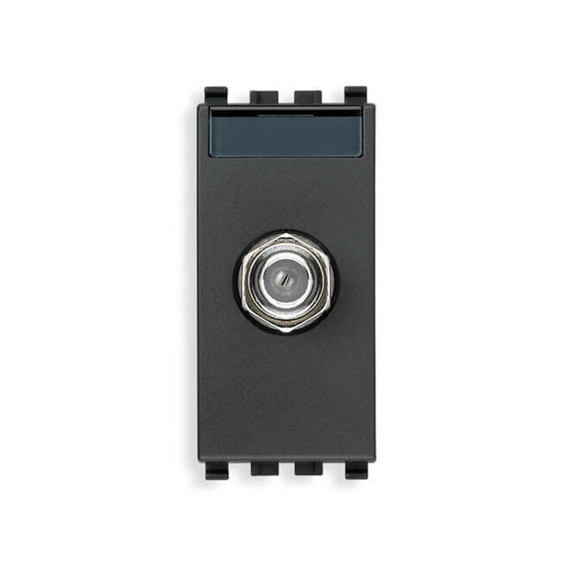 Eikon F-Type Coax Socket, 2400 MHz Max Frequency 1 Module, Grey