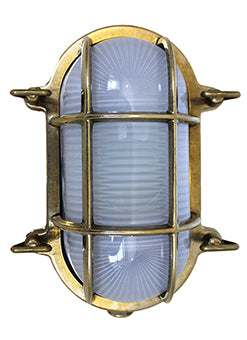 Foresti Oval Brass Bulkhead Light