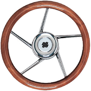 5 SPOKE NON-MAGNETIC STAINLESS STEEL STEERING WHEEL (UFLEX)