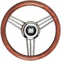 MAHOGANY NON-MAGNETIC STAINLESS STEEL STEERING WHEEL (UFLEX)