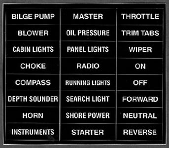 PRESSURE SENSITIVE IDENTI-LABEL SETS (BERNARD ENGRAVING)