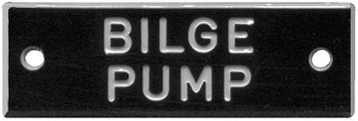 NAMEPLATE BILGE PUMPS PKG/5