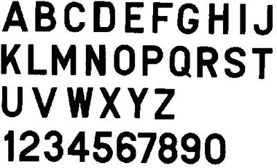 3" GOTHIC LETTERS-PRESSURE-SENSITIVE (BERNARD ENGRAVING)