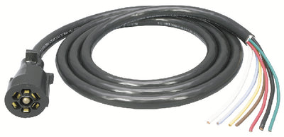 7-WAY MOLDED TRAILER END CONNECTOR & CABLE (BARGMAN)