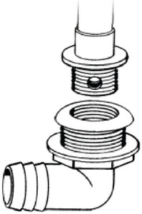 SCREW-IN OVERFLOW DRAIN TUBE (T-H MARINE)