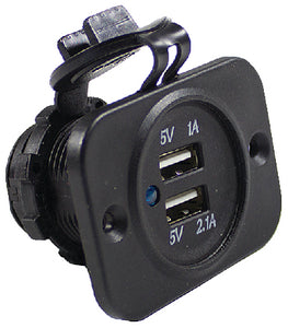 DUAL USB PORT W/INDICATOR LIGHT (BATTERY DOCTOR)