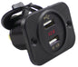 DUAL USB PORT W/5-30V DC VOLTAGE METER (BATTERY DOCTOR)