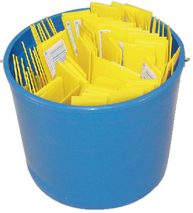 PAIL OF PLASTIC PUTTY KNIVES (HYDE TOOLS)