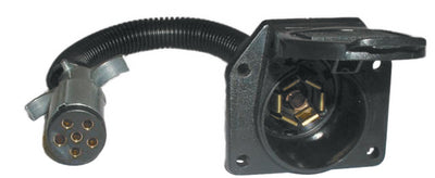 6-WAY ROUND PLUG TO 7-WAY SOCKET (POLLAK)