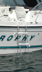 STAINLESS STEEL TELESCOPING GUNWALE HOOK LADDER (WINDLINE)