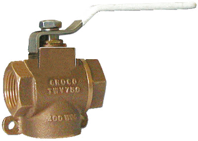 FULL-FLOW 3-WAY VALVE BRONZE (GROCO)