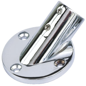 ROUND RAIL BASES - CHROME ZINC (SEA-DOG LINE)