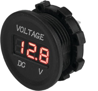 ROUND DIGITAL BATTERY METER (SEA-DOG)