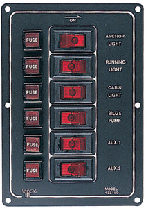 ALUMINIUM VERTICAL ROCKER SWITCH PANEL (SEADOG LINE)