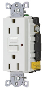 GFCI DUPLEX RECEPTACLE WITH COVER PLATE (HUBBELL)