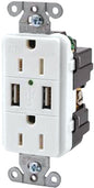 USB TAMPER RESISTANT RECEPTACLE CHARGER (HUBBELL)