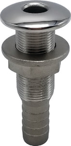 STAINLESS STEEL THRU HULL WITH HOSE END (HYDRASEARCH-BUCK ALGONQUIN)