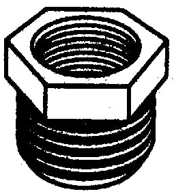PLASTIC HEX BUSHINGS (BRASS FITTINGS)