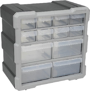 12-DRAWER CLEAR PLASTIC CABINET (SEACHOICE)