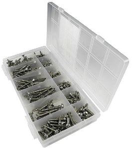 SQUARE DRIVE TAPPING SCREW KIT - 216 PIECE (SEACHOICE)