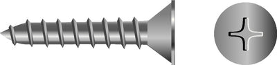 PHILLIPS TAPPING SCREW - FLAT HEAD (SEACHOICE)