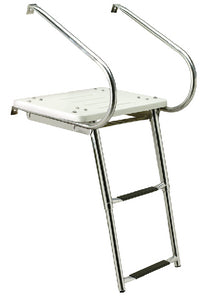 DELUXE UNIVERSAL SWIM PLATFORM WITH SLIDE MOUNT TELESCOPING LADDER (SEACHOICE)
