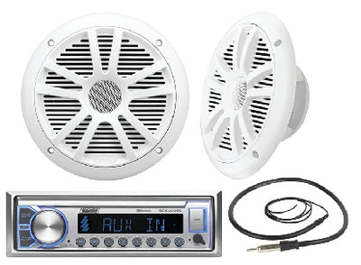 MARINE BLUETOOTH®/MP3/AM/FM STEREO PACKAGE W/SPEAKERS & ANTENNA (SEACHOICE)