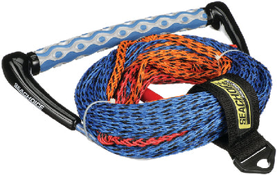 75' MULTI-SECTION WATER SKI OR WAKEBOARD ROPE WITH 13" HANDLE (SEACHOICE)
