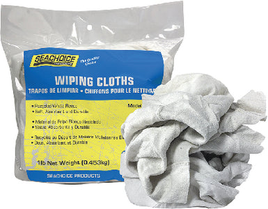 RECYCLED WHITE FLEECE WIPING CLOTHS (SEACHOICE)