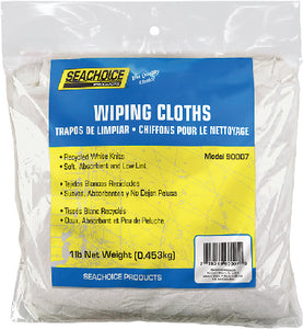 RECYCLED WHITE KNITS WIPING CLOTHS (SEACHOICE)