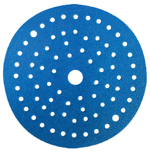 BLUE CERAMIC BLEND HOOK & LOOP DISCS WITH VACUUM HOLES (SEACHOICE)