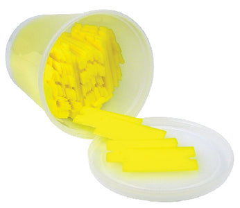 100 PLASTIC RAZOR BLADES WITH BUCKET (SEACHOICE)