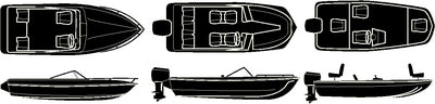 STERLING SERIES V-HULL, TRI-HULL RUNABOUTS & ALUMINUM BASS BOAT - BOAT COVER (SEACHOICE)
