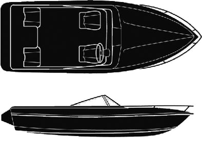 SEMI-CUSTOM V-HULL RUNABOUT I/O - BOAT COVER (SEACHOICE)
