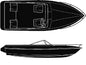 SEMI-CUSTOM V-HULL RUNABOUT I/O - BOAT COVER (SEACHOICE)