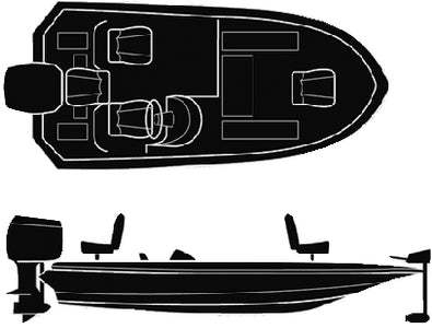SEMI-CUSTOM WIDE BASS BOAT - BOAT COVER (SEACHOICE)