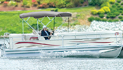 48" HIGH 4 BOW SQUARE TUBE PONTOON UPS-ABLE BIMINI TOP (CARVER COVERS)