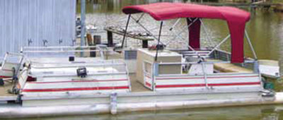 48" HIGH 4 BOW SQUARE TUBE PONTOON UPS-ABLE BIMINI TOP (CARVER COVERS)